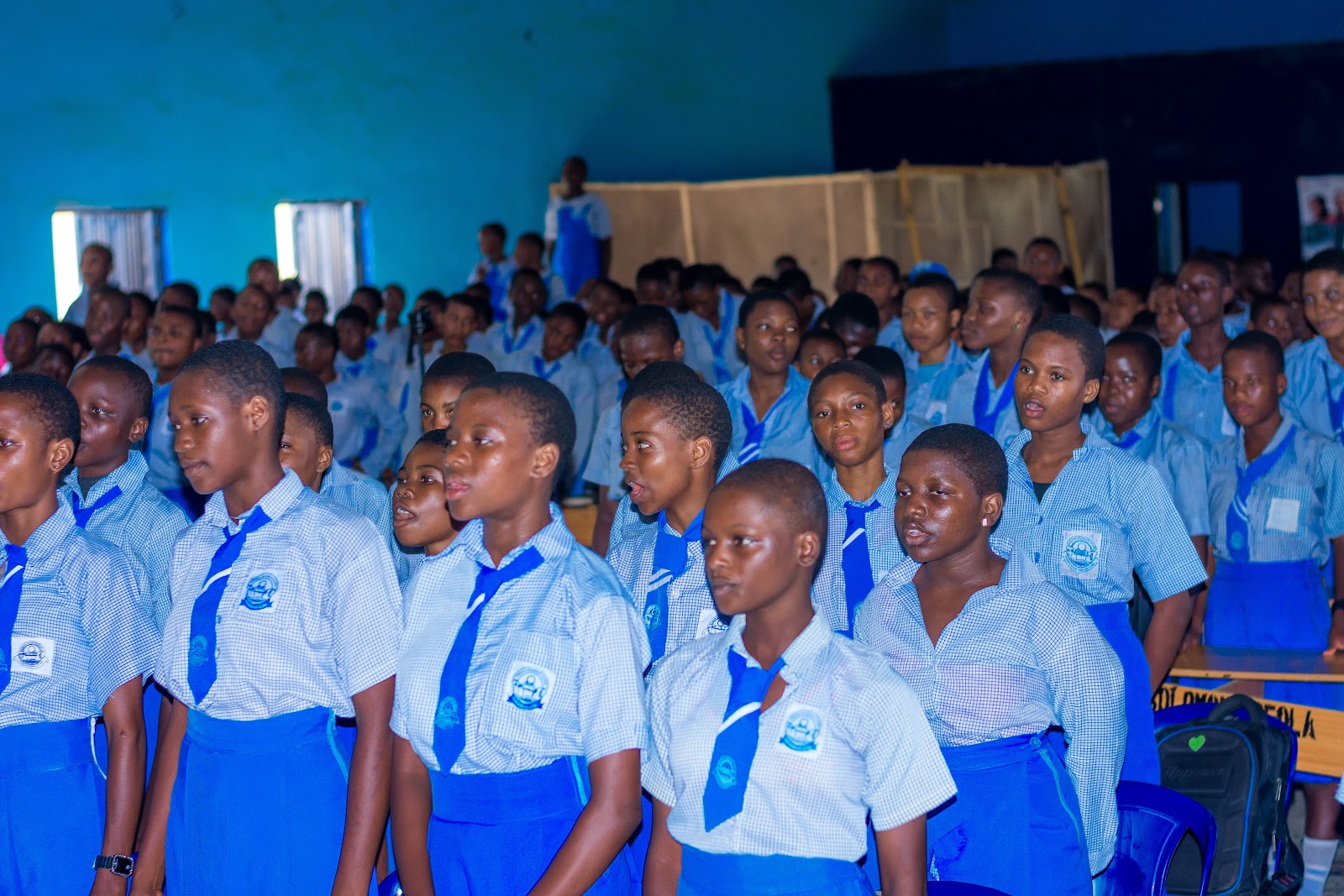 Girls of Agbara Grammar School gathered for World Girl Child Day on 12 October 2026