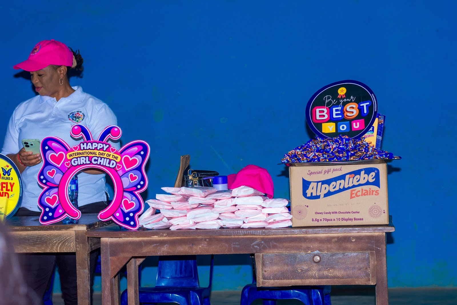 Hygiene packs and gifts prepared for the girls at Agbara Grammar School